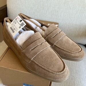 Zara Suede Penny Loafers size 9 New